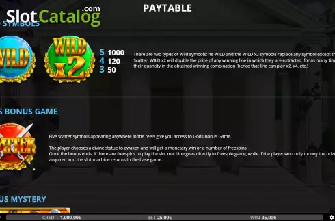 Οθόνη5. Wild Gods (Capecod Gaming) Κουλοχέρης