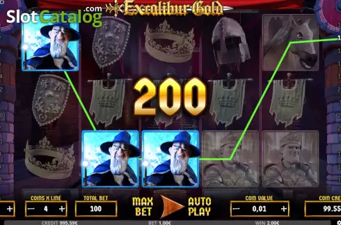 Οθόνη4. Excalibur Gold Κουλοχέρης