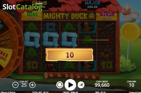 Οθόνη3. Mighty Duck Wheel of Riches Κουλοχέρης