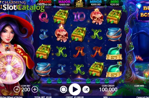 Οθόνη2. Charming Witches Wheel of Riches Κουλοχέρης