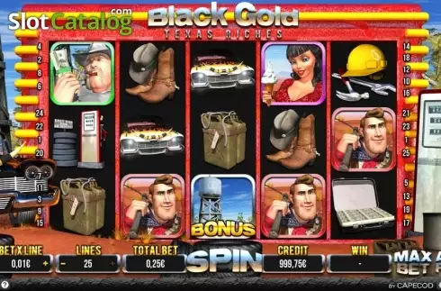 Οθόνη 1. Black Gold Texas Riches Κουλοχέρης 