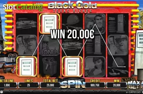 Οθόνη 2. Black Gold Texas Riches Κουλοχέρης 