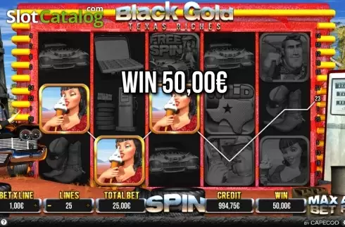 Οθόνη 3. Black Gold Texas Riches Κουλοχέρης 