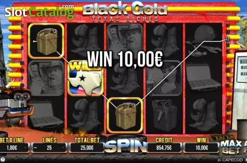 Οθόνη 4. Black Gold Texas Riches Κουλοχέρης 