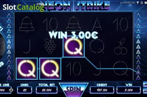 Οθόνη 3. Neon Strike Κουλοχέρης