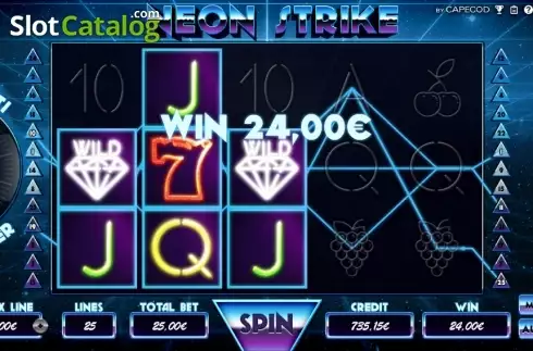 Οθόνη 4. Neon Strike Κουλοχέρης