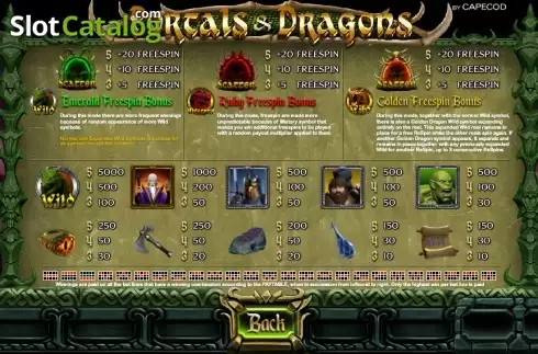 Πίνακας πληρωμών 1. Portals & Dragons Κουλοχέρης 