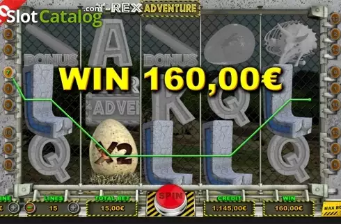 Οθόνη3. T Rex Adventure Κουλοχέρης 