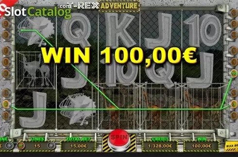 Οθόνη7. T Rex Adventure Κουλοχέρης 