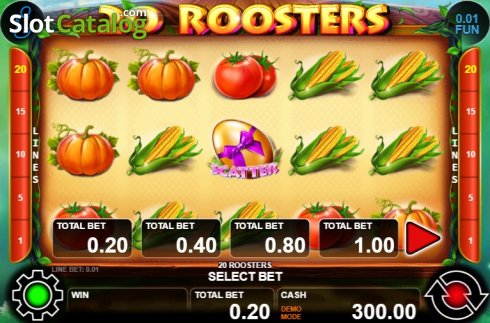 Οθόνη2. 20 Roosters Κουλοχέρης