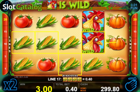 Οθόνη4. 20 Roosters Κουλοχέρης