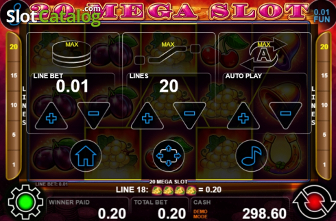 Οθόνη9. 20 Mega Slot Κουλοχέρης