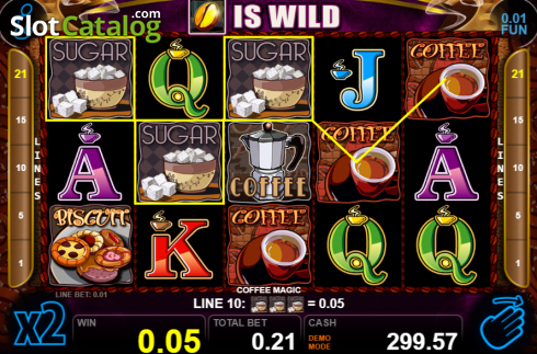Οθόνη5. Coffee Magic (Casino Technology) Κουλοχέρης