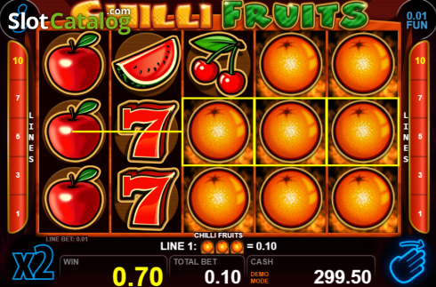 Οθόνη3. Chilli Fruits (Casino Technology) Κουλοχέρης