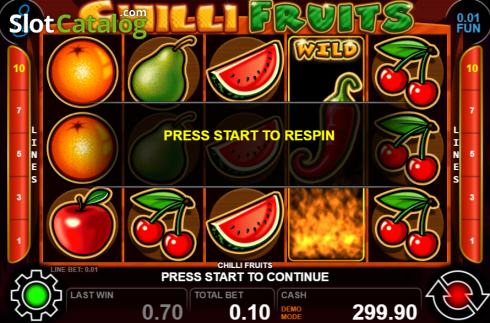 Οθόνη4. Chilli Fruits (Casino Technology) Κουλοχέρης