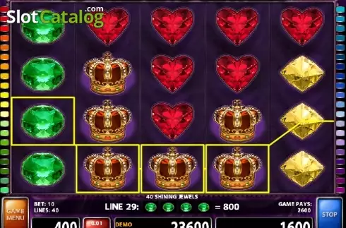 Οθόνη 2. 40 Shining Jewels Κουλοχέρης