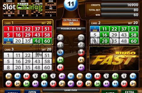 Οθόνη2. Bingo Fast (Casino Technology) Κουλοχέρης