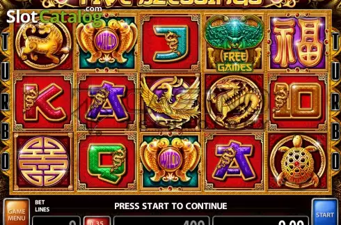 Οθόνη2. Five Blessings (Casino Technology) Κουλοχέρης