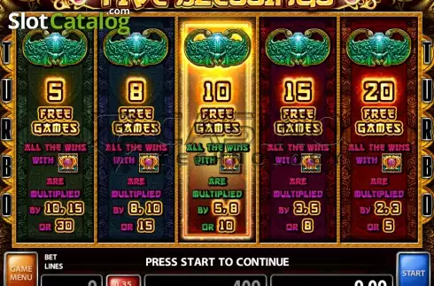 Οθόνη3. Five Blessings (Casino Technology) Κουλοχέρης