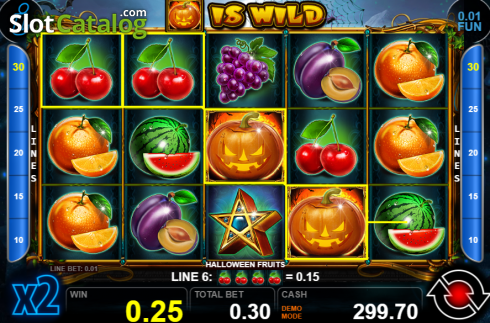 Οθόνη3. Halloween Fruits (Casino Technology) Κουλοχέρης 