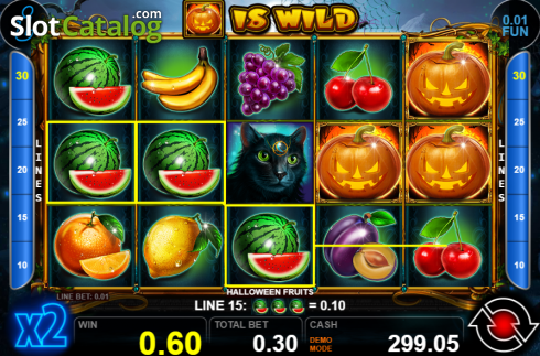 Οθόνη4. Halloween Fruits (Casino Technology) Κουλοχέρης 