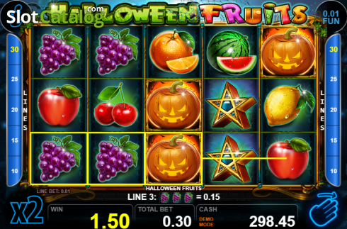 Οθόνη5. Halloween Fruits (Casino Technology) Κουλοχέρης 