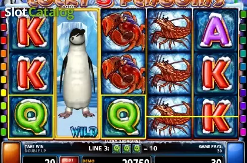 Οθόνη 3. Lucky 3 Penguins Κουλοχέρης 