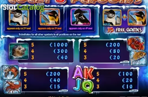 Πίνακας πληρωμών 1. Lucky 3 Penguins Κουλοχέρης 