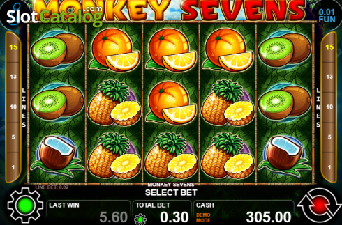 Οθόνη2. Monkey Sevens Κουλοχέρης