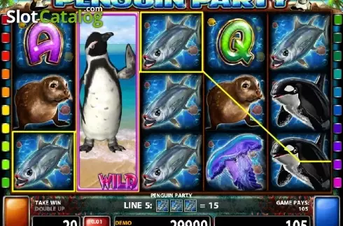 Οθόνη 2. Penguin Party (Casino Technology) Κουλοχέρης