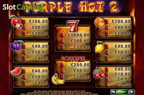 Οθόνη2. Purple Hot 2 Κουλοχέρης 