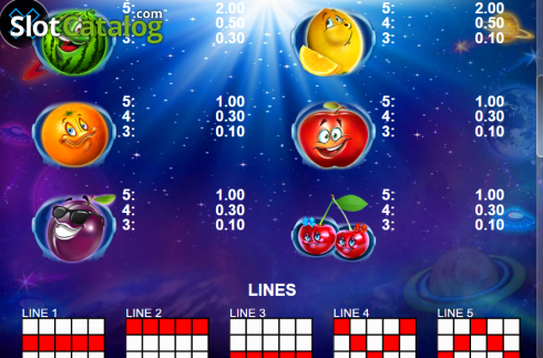Οθόνη6. Space Fruits Κουλοχέρης
