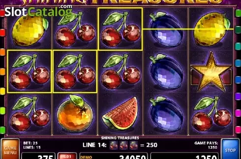 Οθόνη 1. Shining Treasures Κουλοχέρης