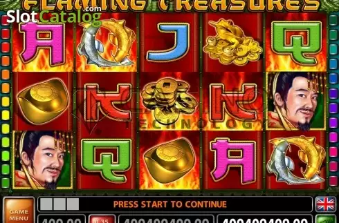 Οθόνη 1. Flaming Treasures Κουλοχέρης