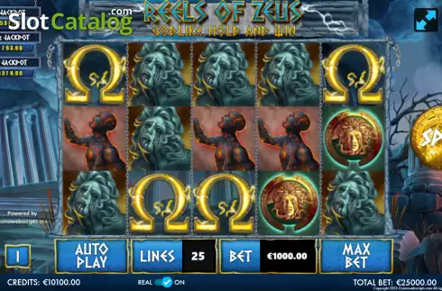 Οθόνη2. Reels of Zeus - Godlike Hold and Win Κουλοχέρης