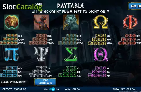 Οθόνη6. Reels of Zeus - Godlike Hold and Win Κουλοχέρης