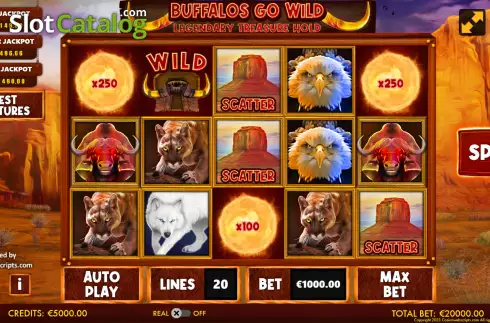 Οθόνη2. Buffalos Go Wild - Legendary Treasure Hold Κουλοχέρης