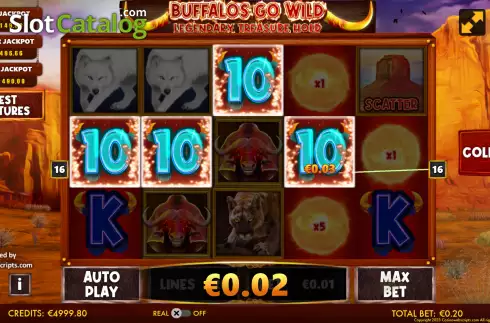 Οθόνη3. Buffalos Go Wild - Legendary Treasure Hold Κουλοχέρης