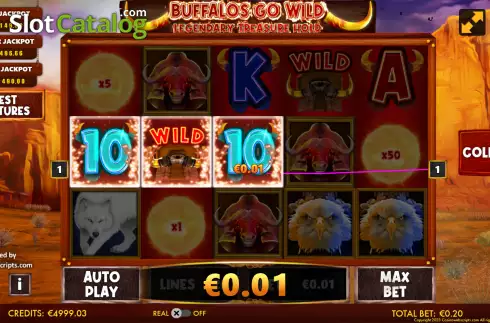 Οθόνη4. Buffalos Go Wild - Legendary Treasure Hold Κουλοχέρης