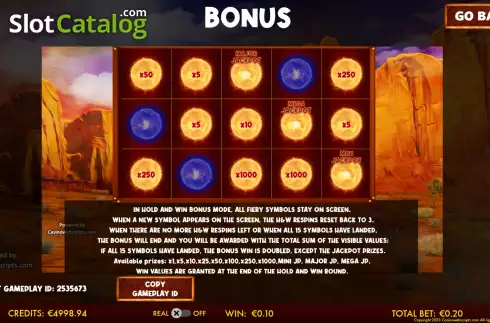 Οθόνη9. Buffalos Go Wild - Legendary Treasure Hold Κουλοχέρης