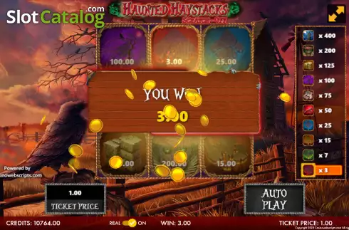 Οθόνη3. Haunted Haystacks Scratch-Off Κουλοχέρης