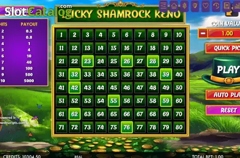 Οθόνη2. Lucky Shamrock Keno 80 Κουλοχέρης