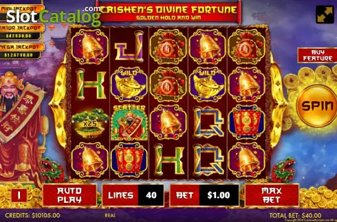 Οθόνη2. Caishen's Divine Fortune Κουλοχέρης