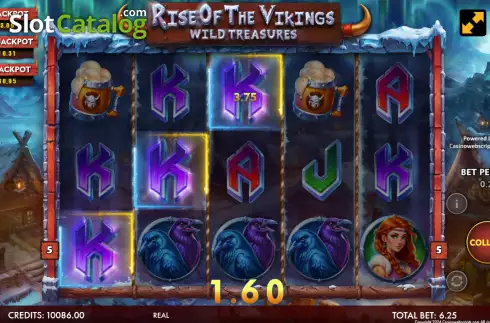Οθόνη3. Rise of The Vikings - Wild Treasures Κουλοχέρης