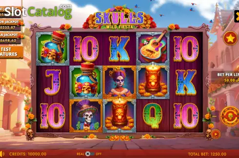 Οθόνη2. Skulls Wild Fiesta Κουλοχέρης 