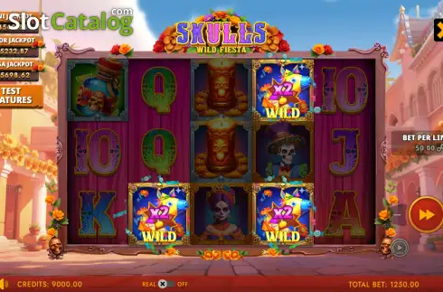 Οθόνη3. Skulls Wild Fiesta Κουλοχέρης 