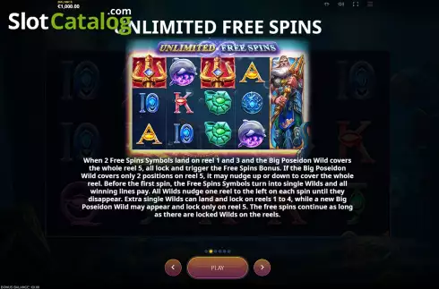 Οθόνη9. Poseidon Fortune (Cayetano Gaming) Κουλοχέρης