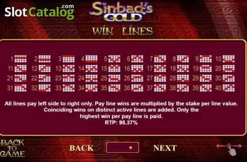 Οθόνη3. Sinbad's Gold Κουλοχέρης