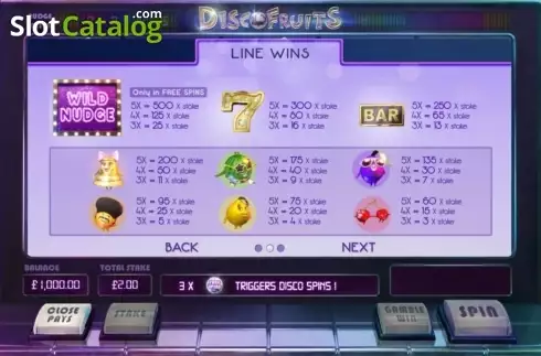 Οθόνη3. Disco Fruits (Cayetano Gaming) Κουλοχέρης