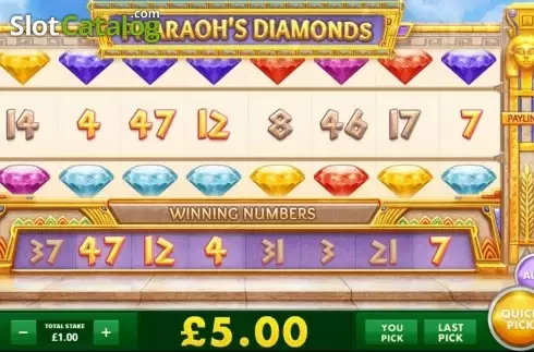 Οθόνη6. Pharaoh's Diamonds Κουλοχέρης 